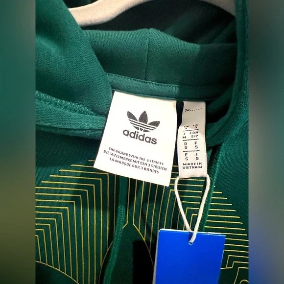 ADIDAS Deco Trefoil Hoodie Green. - Picture 7 of 8